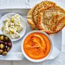 Roasted capsicum hummus.