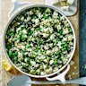 Danielle Alvarez’s lemony spinach, dill and feta rice pilaf.