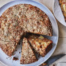 Saint Phanourios cake includes walnuts and orange and spiced with cinnamon and cloves.