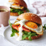 Adam Liaw’s salmon and egg rolls.