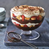 Strawberry and chocolate pudding.