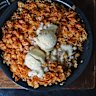 Cornflake apple crumble.