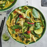 Green curry noodles.