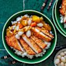 Japanese-style chicken schnitzel curry.