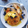 Blueberry pancakes.
