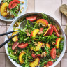 Peach and goat’s cheese salad.