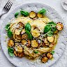 Pecorino romano and parmigiano reggiano is a great substitute for the typical provolone del monaco cheese.