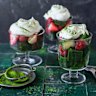 Berry matcha trifle.
