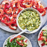 Prawns with sauce gribiche.