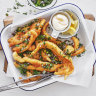Beer-battered fish.