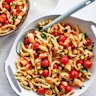 Julia Busuttil Nishimura’s prawn pasta is bursting with flavour thanks to juicy cherry tomatoes.