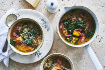 Danielle Alvarez’s pumpkin, pancetta and barley soup.