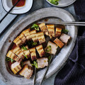 Simmered pork with ponzu.