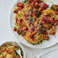 Prawn and chilli linguine,