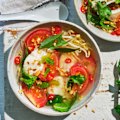 Vietnamese sour fish soup.