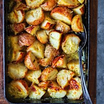 Roasted scalloped potatoes.