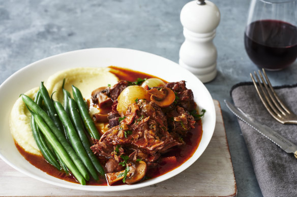 Amazing braise: Adam Liaw’s beef Bourguignon.