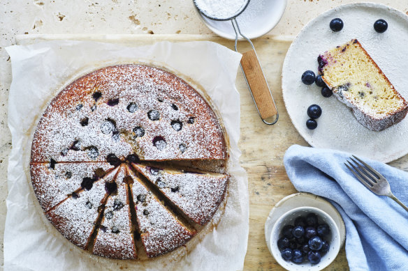 Julia Busuttil Nishimura’s simple blueberry sour cream cake