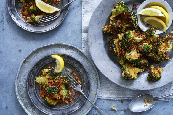 Adam Liaw’s broccoli with parmesan crumb