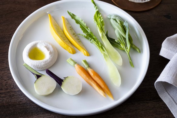 Most of the produce is grown on-site.