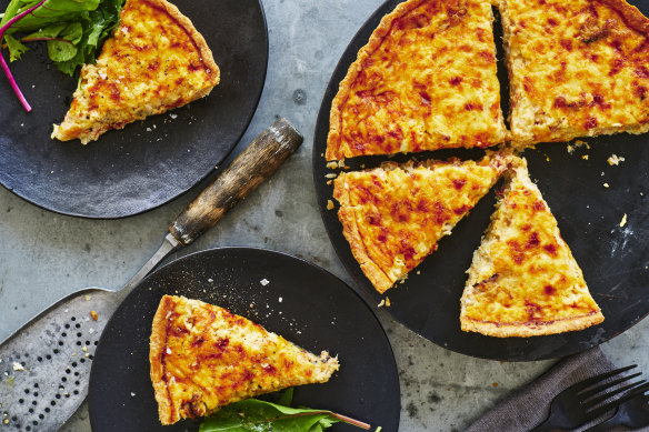 Danielle Alvarez’s crab and tomato quiche.