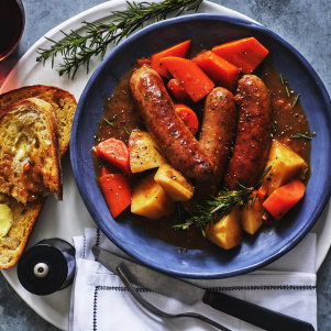Sausage and rosemary stew.