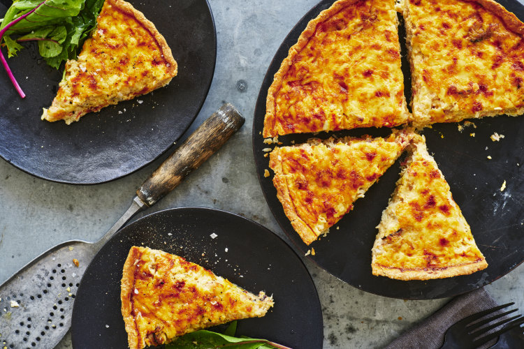 Danielle Alvarez’s crab and tomato quiche.