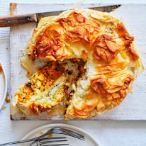 Julia Busuttil Nishimura's pumpkin and feta filo pie.