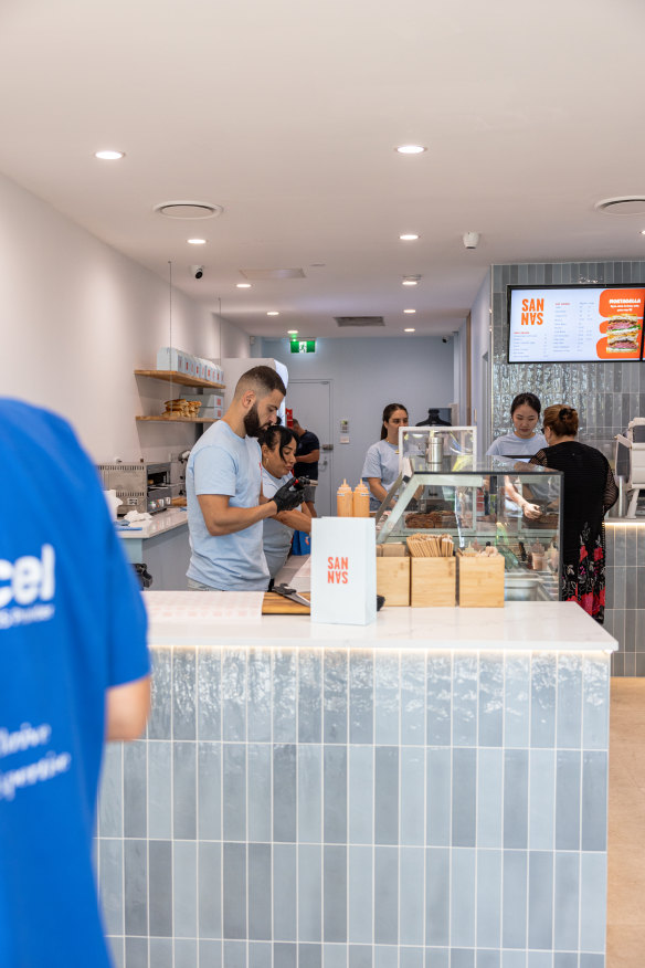 The sandwich counter. 