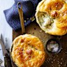 Blue-eye trevalla and dill pot pies.