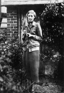 Virginia Woolf in the garden of her house in Rodmell, 1926.
