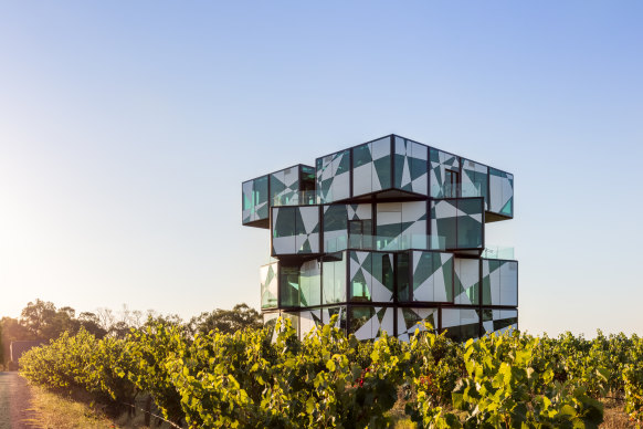 The five-storey D’Arenberg Cube at McLaren Vale, SA.
