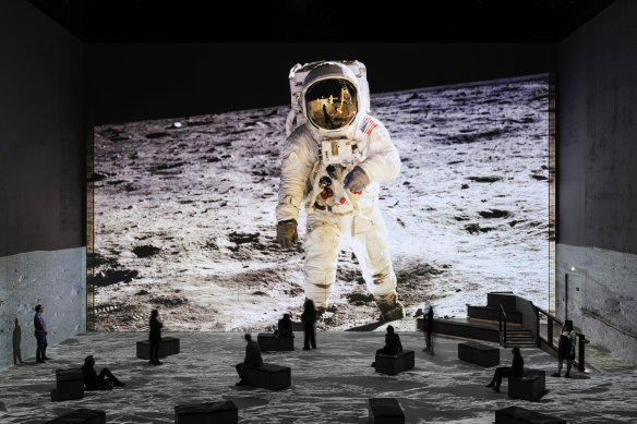 Going back: Tom Hanks’ immersive London show tracks the history of lunar exploration.