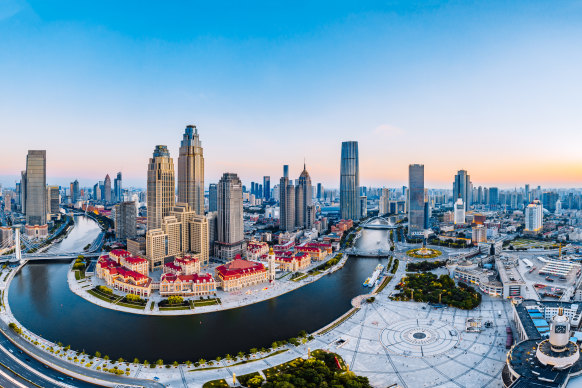Haihe Jinwan Square in Tianjin, China.