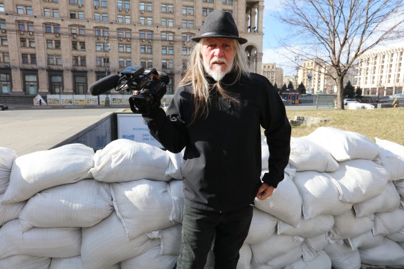 Filmmaker George Gittoes in Ukraine.