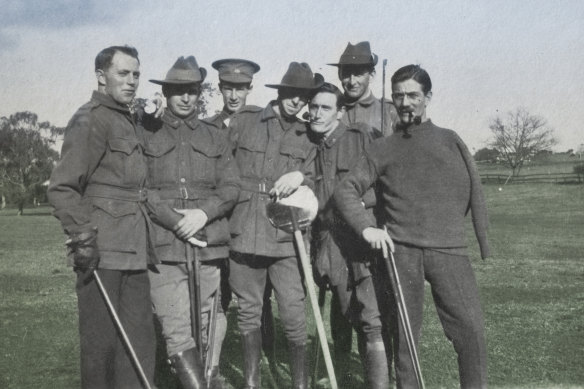 The long road to recovery:  wounded soldiers at Hethersett Hospital in Melbourne.
