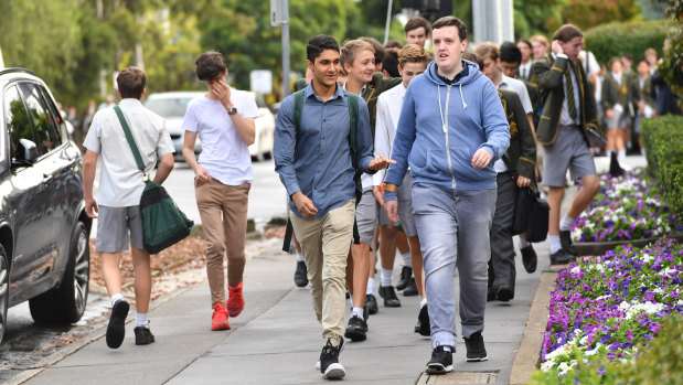 Trinity year 12 students  protest the sacking of their vice principal by wearing "smart casual" clothes to school.