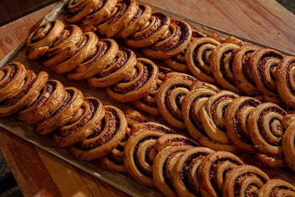 Cheesymite scrolls at Gordon St Bakery.