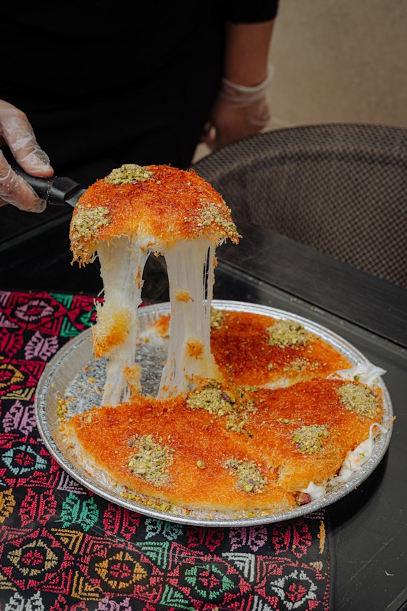Knafeh at Afandi Cafe.