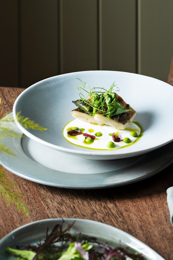 Sopa de batata e alho-poró no Megalong no lote 101. 