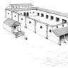 A representation of how the Roman London Basilica, recently unearthed by a redevelopment of a City of London office building, would have looked 2000 years ago.