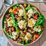 Italian chopped salad with mozzarella.
