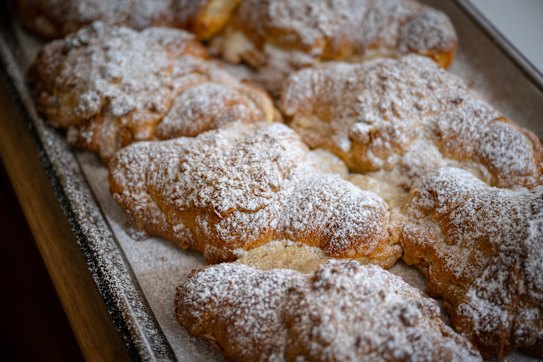 Almond croissants.