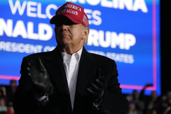 Donald Trump attending a South Carolina rally last month.