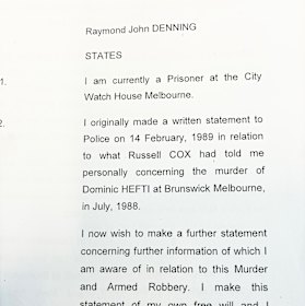 Denning’s secret police statement.