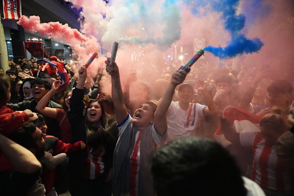 The celebrations in Asuncion, Paraguay.
