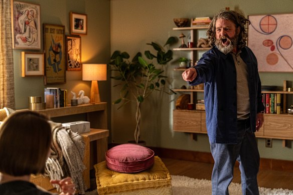 Zach Galifianakis as bitter billionaire Bardolph in The Audacity.