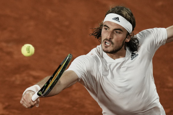 Stefanos Tsitsipas maintained his perfect record in grand slam quarter-finals.