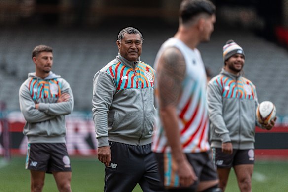 Toutai Kefu in his capacity as First Nations and Pasifika head coach in Melbourne last month.