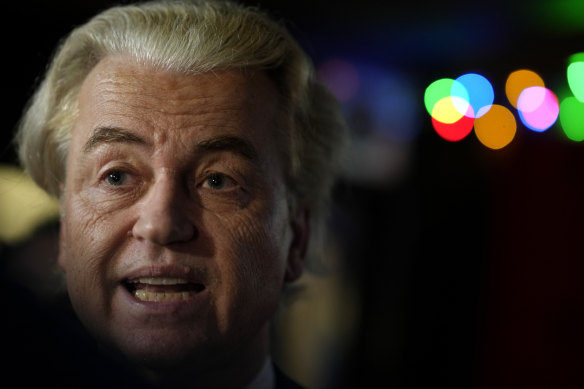 Geert Wilders, leader of the Party for Freedom.